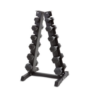 Hex Håndvægtsæt med stativ, 6-par: 2.5 - 15 kg, JTC Power