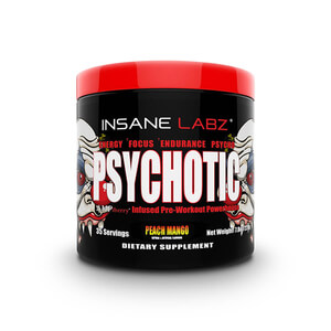 Psychotic Pre-Workout, 259 g, Fersken Mango billede