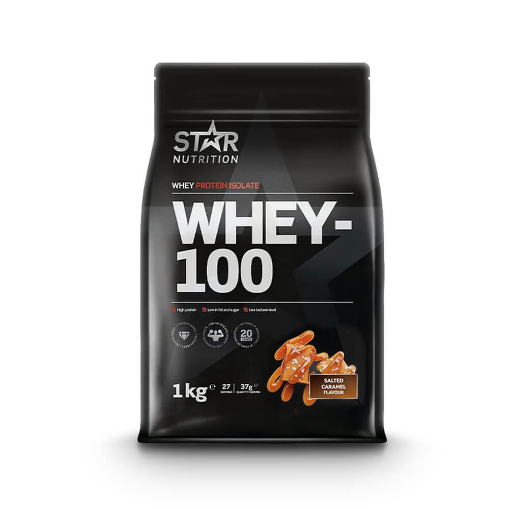 Whey-100, 1 kg, saltet karamel billede