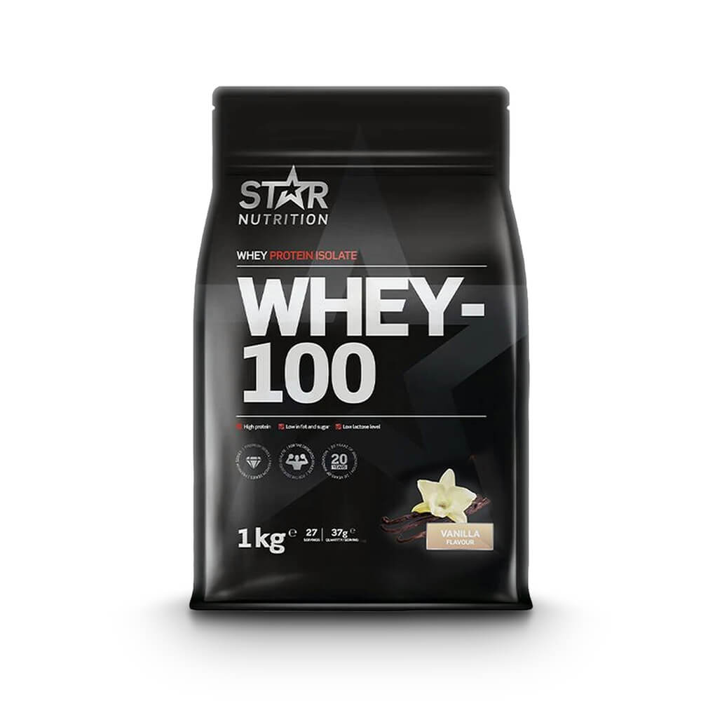 Whey-100, 1 kg, Vanilje