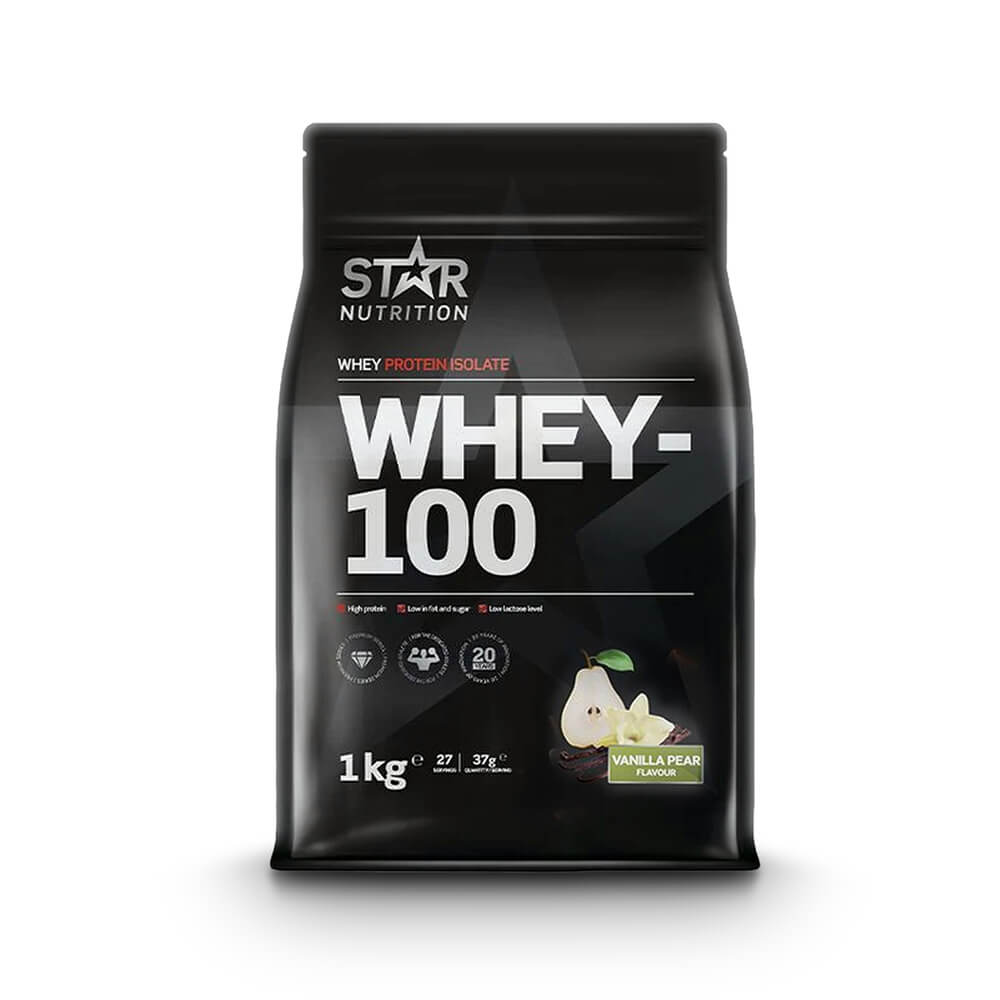 Whey-100, 1 kg, Vanilla/Pear billede