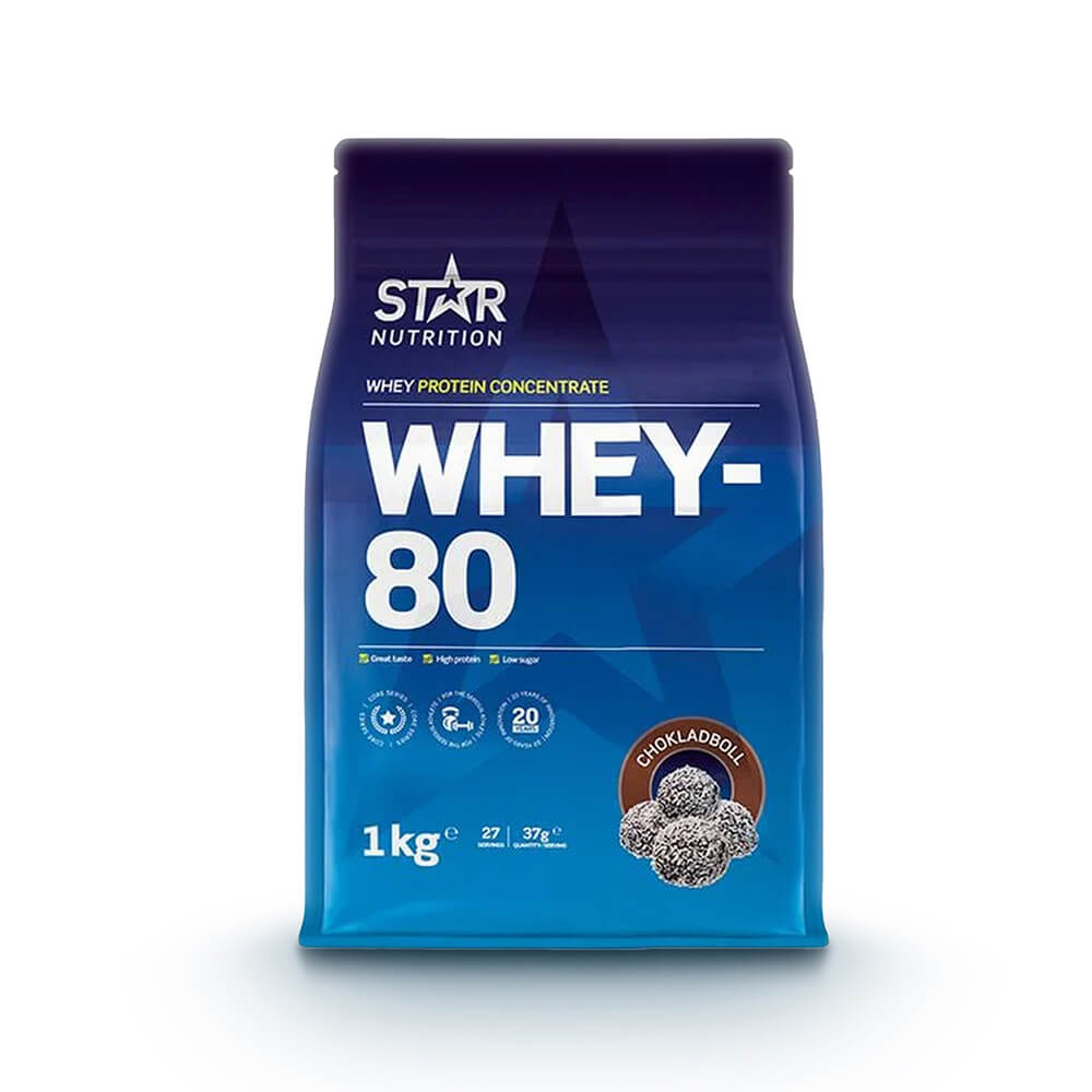 Whey-80, 1 kg, Chokoladekugle billede