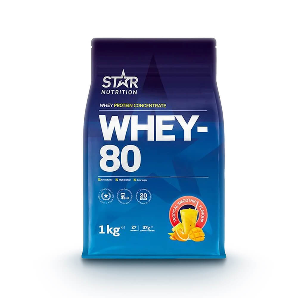 Whey-80, 1 kg, Tropisk Smoothie billede