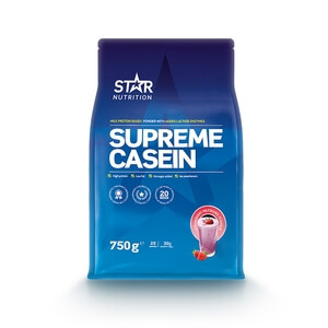 Supreme Casein, 750 g, Strawberry Milkshake billede