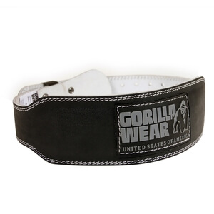 4 Inch Padded Leather Belt, black, large/xlarge billede