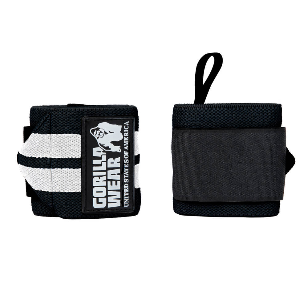 Wrist Wraps Pro, black/white, Gorilla Wear billede