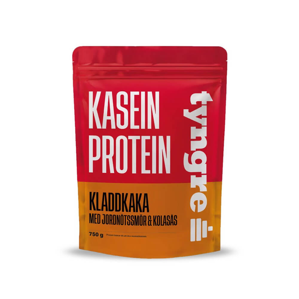 Kasein, 750 g, Kladdkaka Med Peanøttsmør Og Karamellsaus