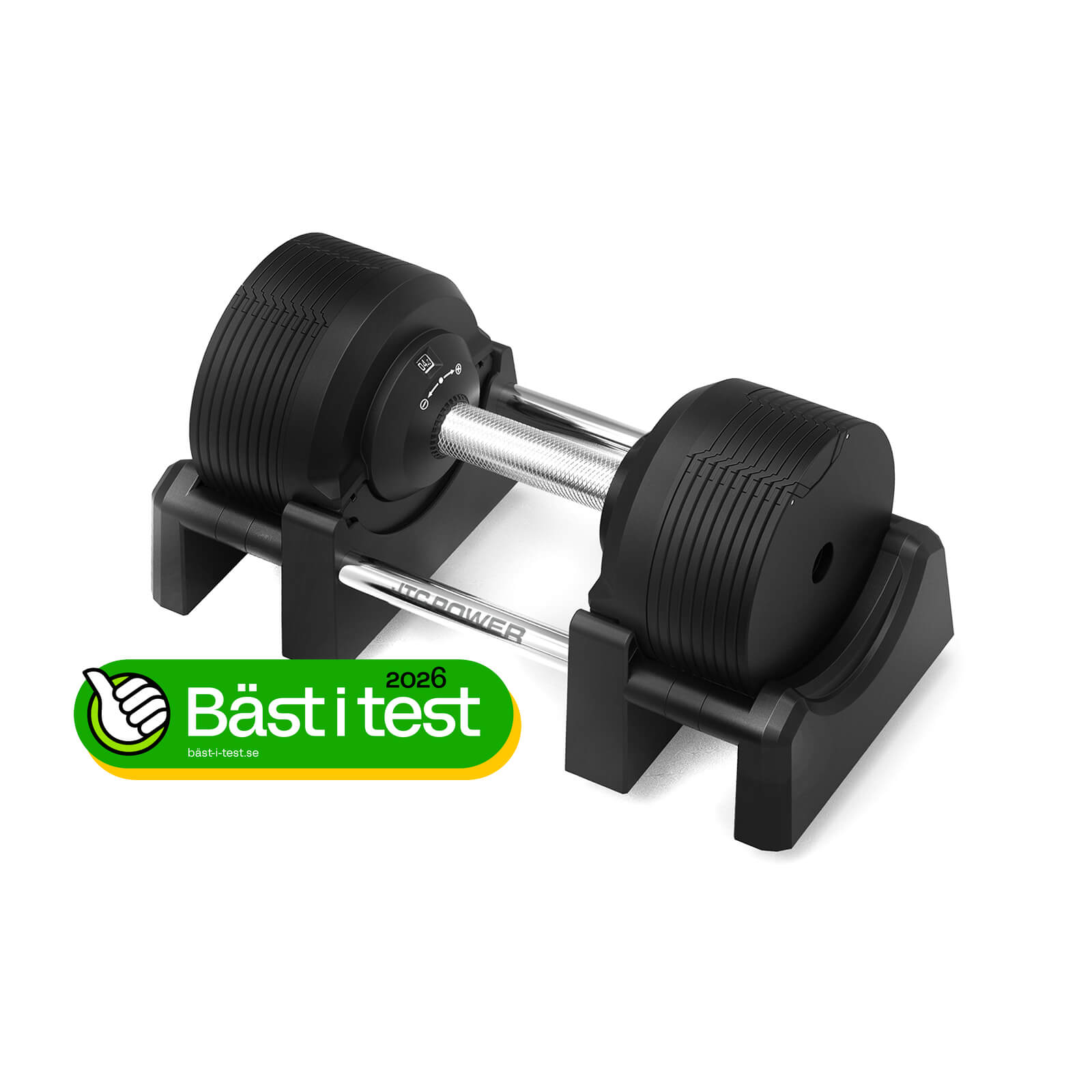 Tjek Justerbar håndvægt PRO *Bedst i test 2025*, 4-32.5 kg, JTC Power hos SportGymButikken.dk