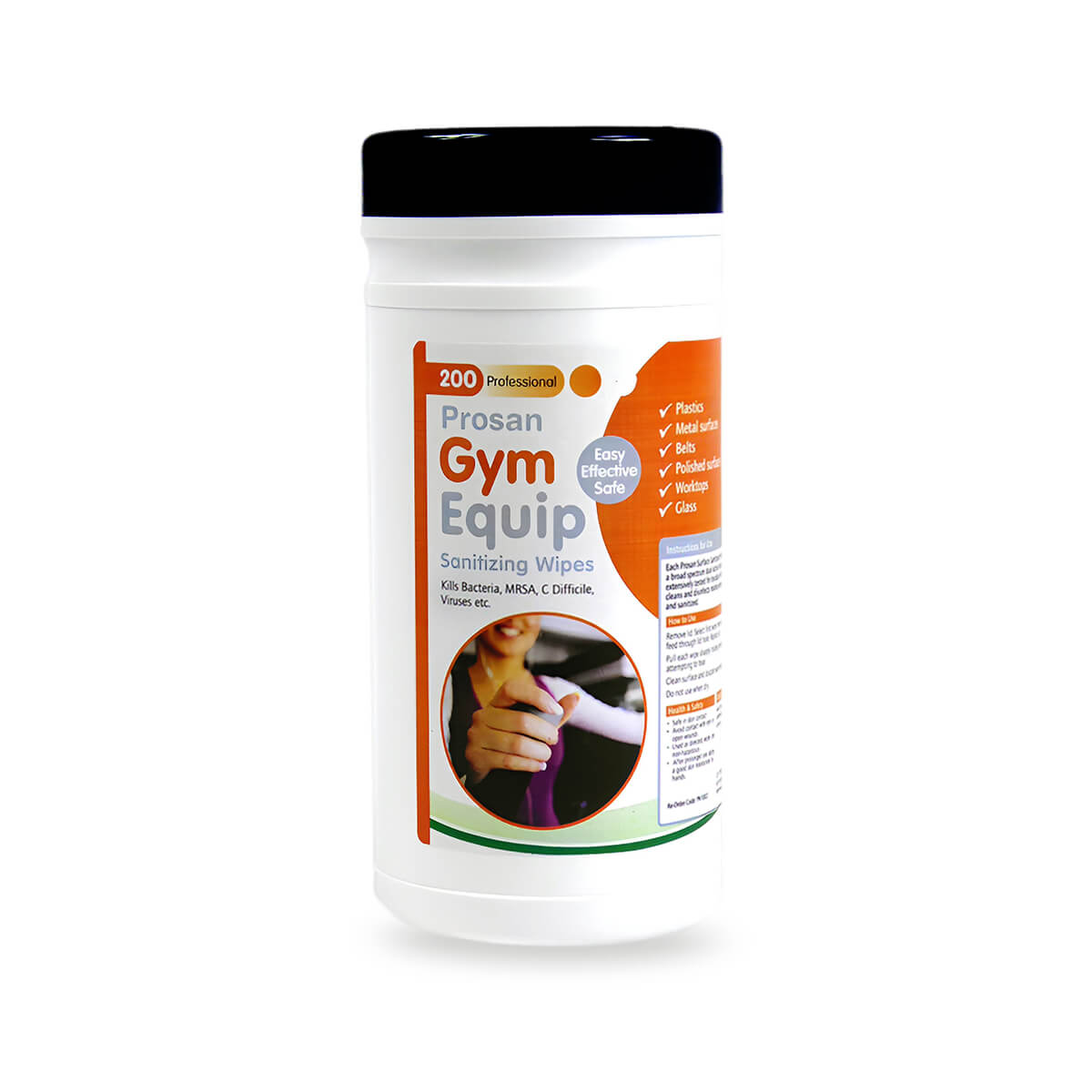 Gym Wipes, 200 stk klude, Prosan Gym