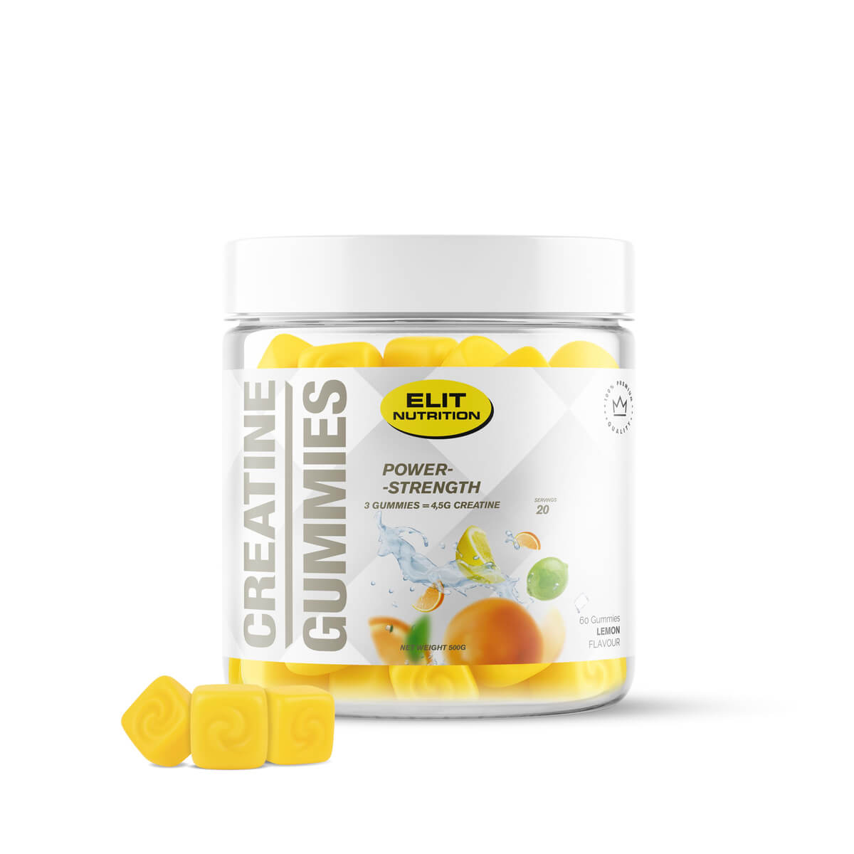 Creatine Gummies Lemon, 60 stk