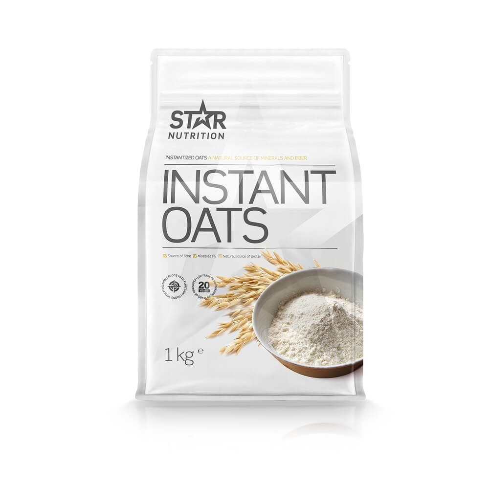 Tjek Instant Oats, 1 kg, Star Nutrition ud på SportGymButikken.dk