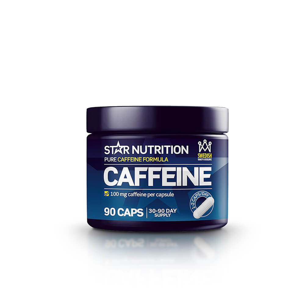 Tjek koffein 100 mg, 90 kapsler, Star Nutrition på SportGymButikken.dk