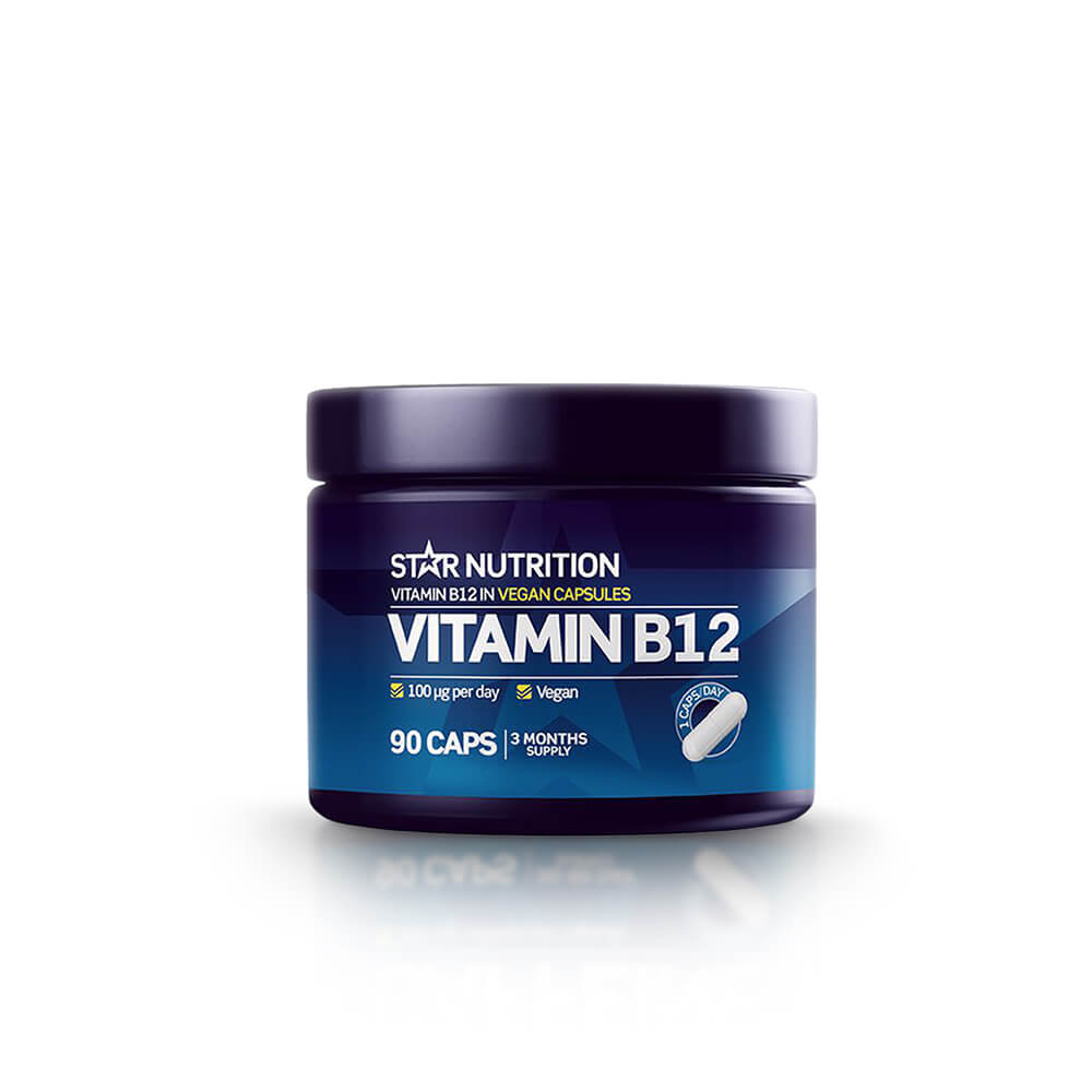 Tjek Vitamin B12, 90 kapsler, Star Nutrition på SportGymButikken.dk