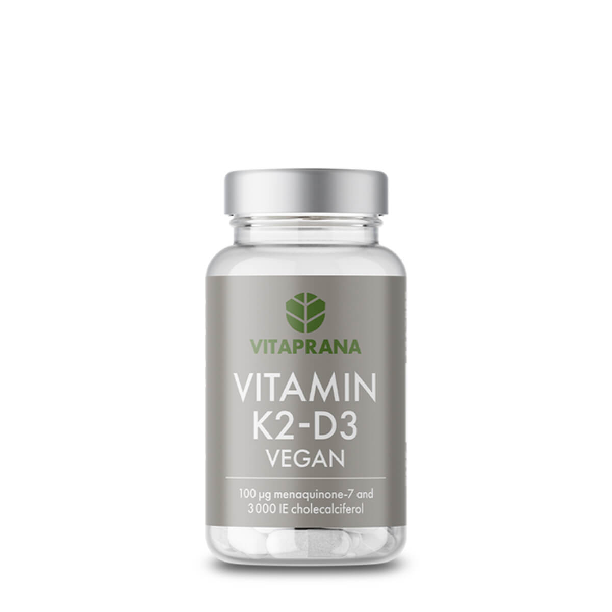 Vitamin K2+D3 (vegansk), 100 kapsler