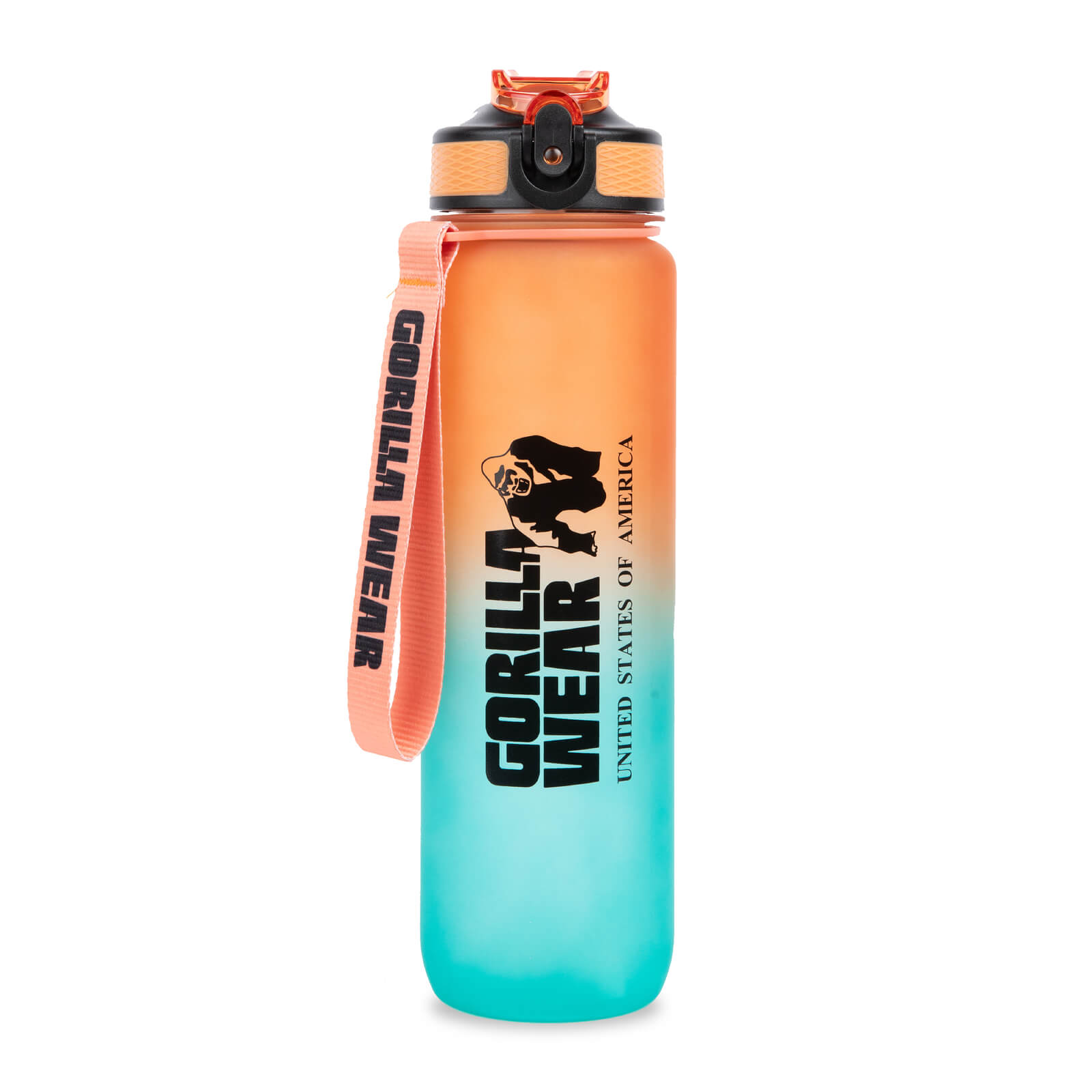 Gradient Water Bottle 1000 ml, green/orange