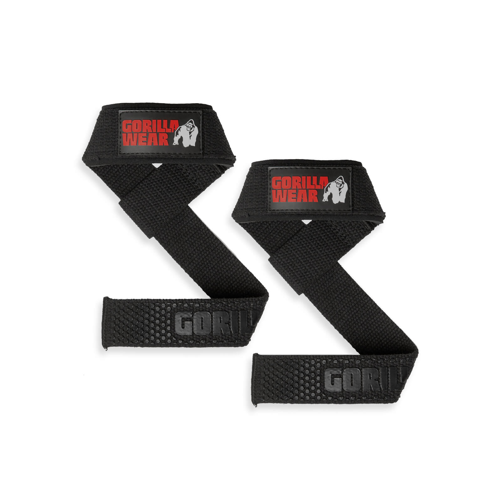 Padded Silicone Lifting Straps, black