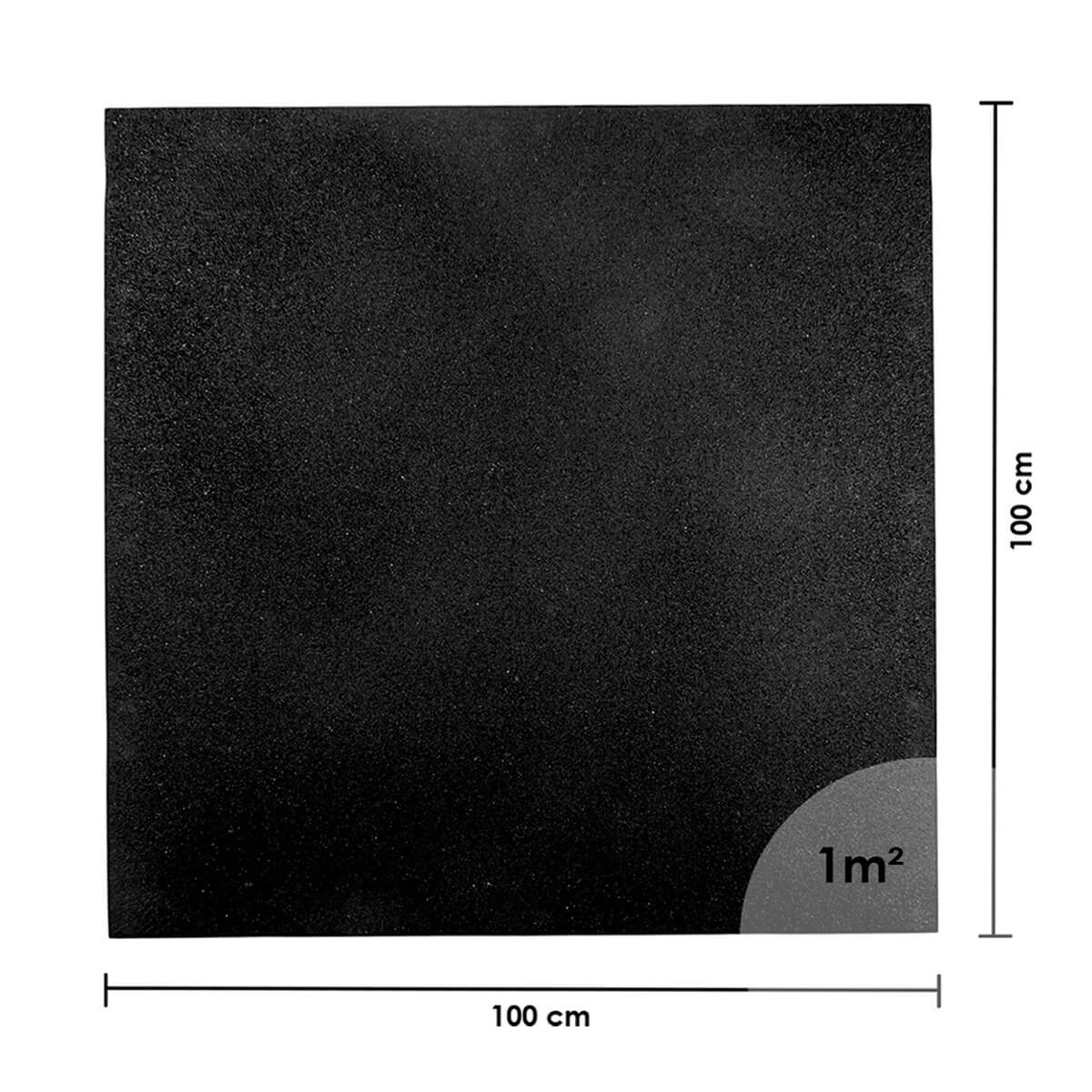 Gummigulv Lige Kanter, ekstra glat overflade, 1 x 1 m, 20 mm view 2
