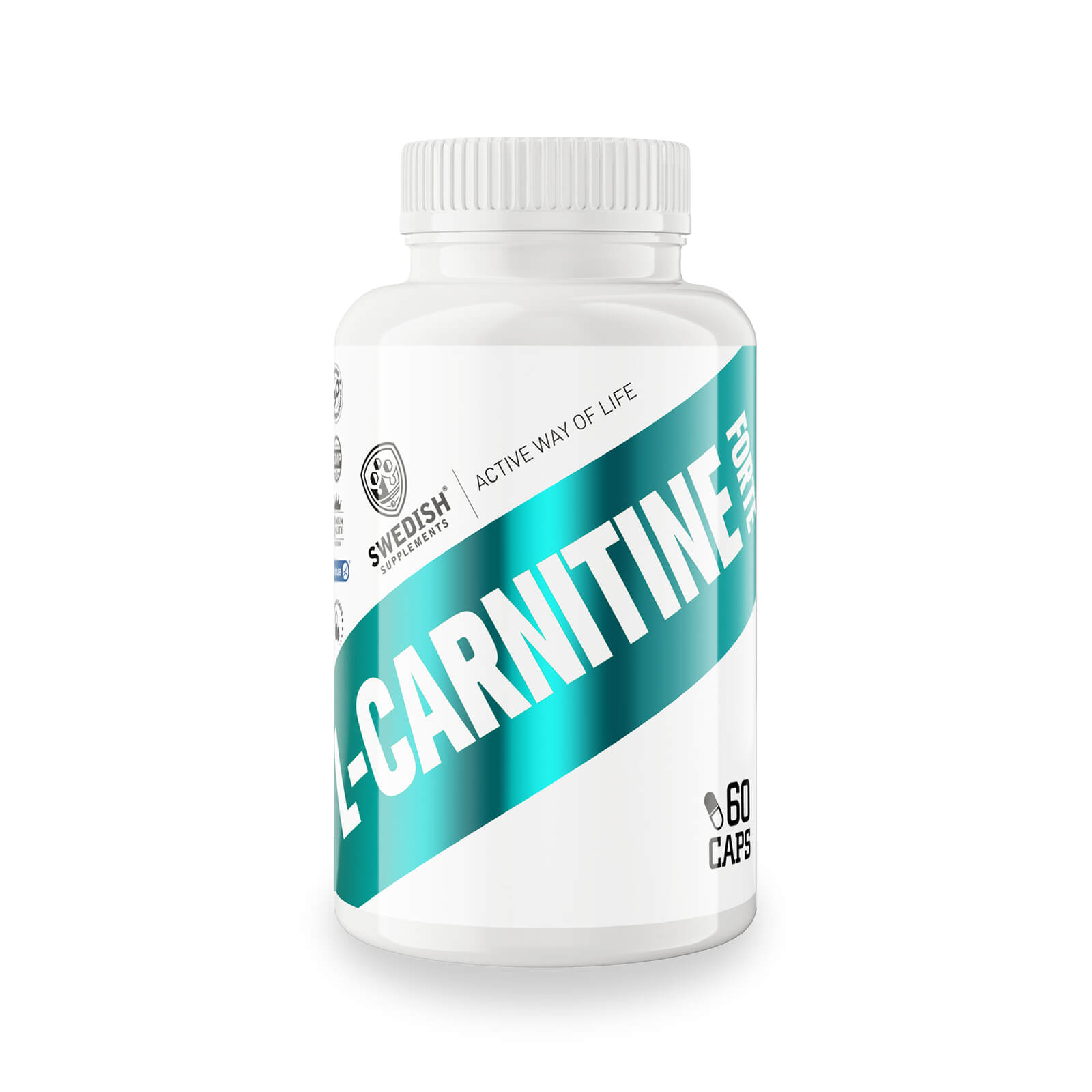 Tjek L-Carnitine Forte, 60 kapsler, svenske kosttilskud på SportGymButikken.dk