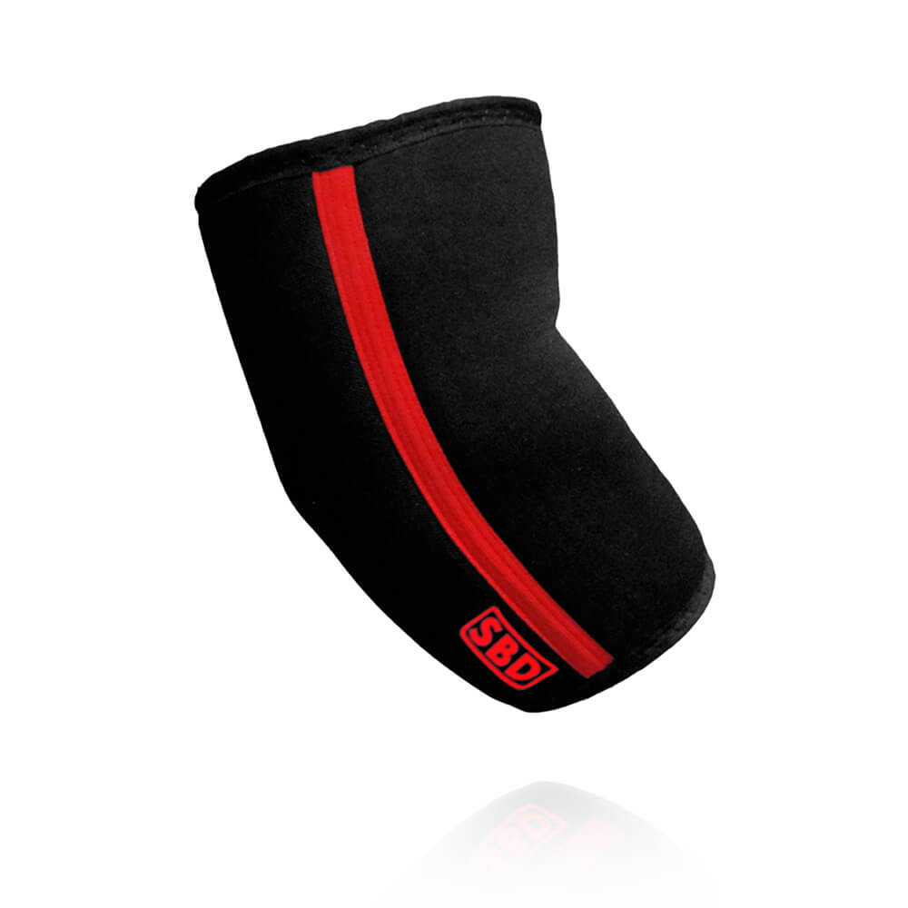 Køb SBD Elbow Sleeves, 7 mm, black/red, SBD Apparel hos Sportgymbutike