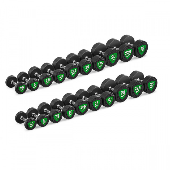 Polyuretan-håndvægte, 10 par: 2.5 – 25 kg i gruppen Styrke / Pakke / Håndvægt pakke hos Sportgymbutikken.dk (13-MS-UFD-SET-27)