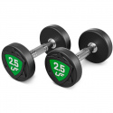 Polyuretan-håndvægte, 10 par: 2.5 – 25 kg