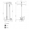 Lat pulldown / Seated Row, vægmonteret, Marbo Sport