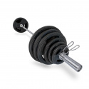Bænk, Stativ & Tri-Grip Vægtstangssæt 87.5 kg