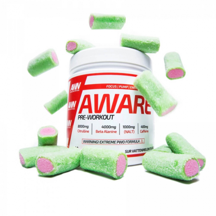 Tjek Aware PWO, 400 g, sur vandmelon på SportGymButikken.dk