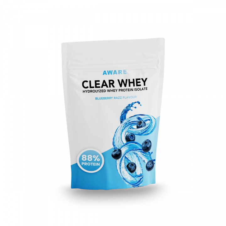 Tjek Aware Clear Whey, 500 g, Blueberry Razz ud på SportGymButikken.dk