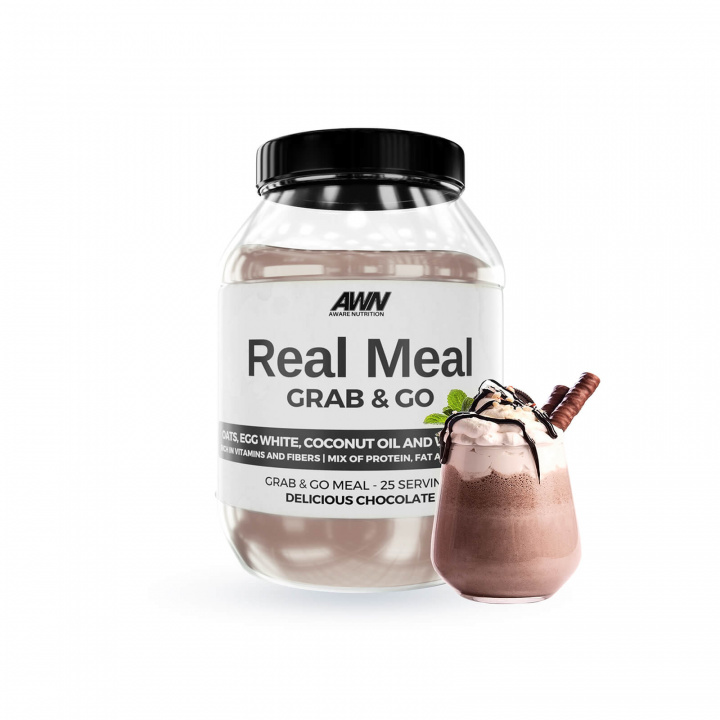 Tjek Real Meal, 1250 g, Lækker Chokolade på SportGymButikken.dk