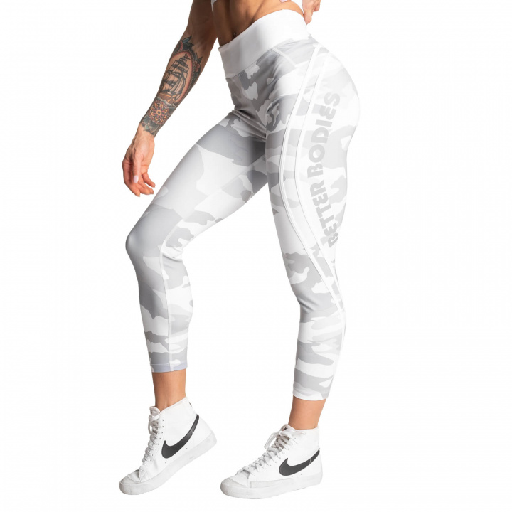 Tjek Camo High Tights, hvid camo, Better Bodies ud på SportGymButikken.dk