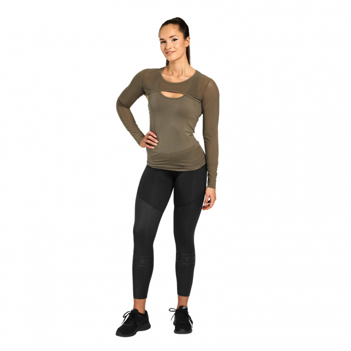 Tjek Highbridge Mesh L/S, wash green, Better Bodies på SportGymButikken.dk