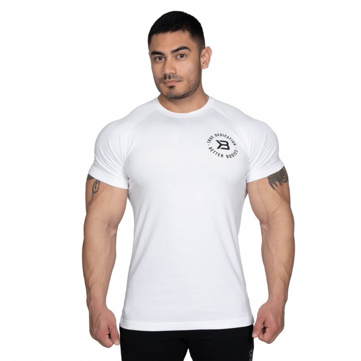 Tjek Gym Tapered Tee, hvid, Better Bodies på SportGymButikken.dk