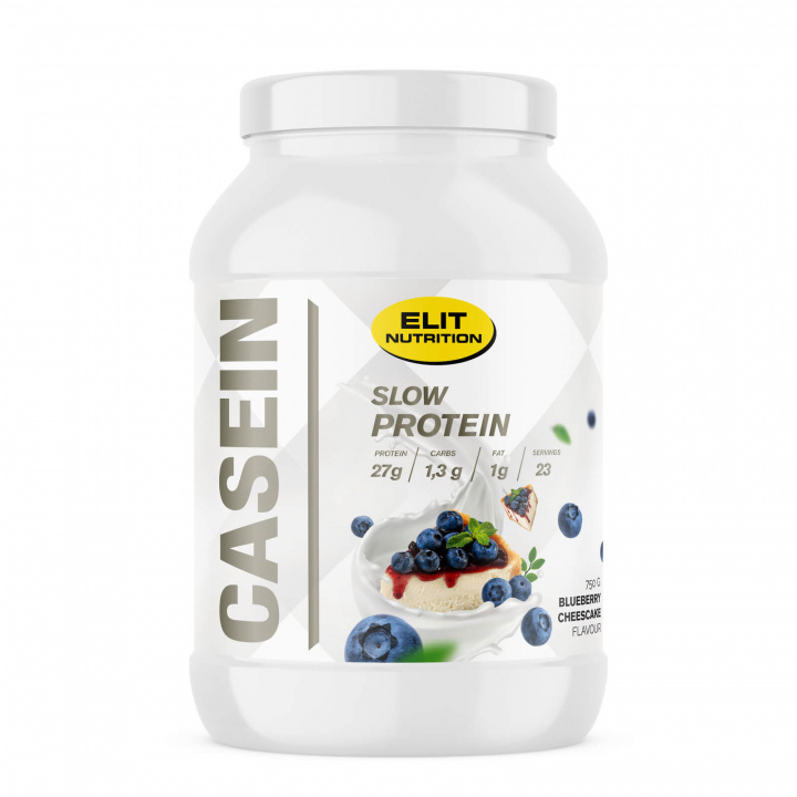 Tjek Kaseinprotein, 750 g, Blueberry Cheesecake ud på SportGymButikken.dk