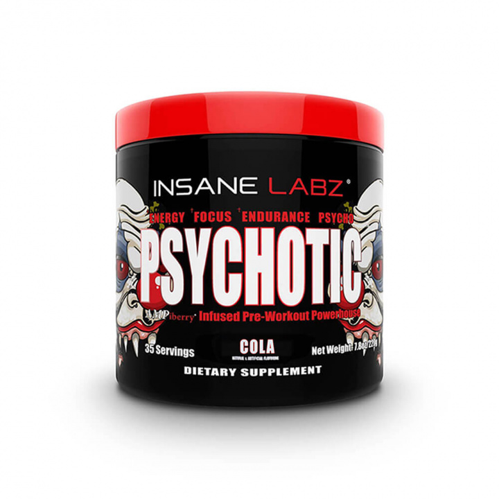 Tjek Psychotic Pre-Workout, 259 g, Cola på SportGymButikken.dk