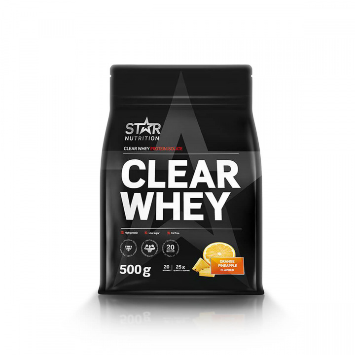 Clear Whey, 500 g, Orange Pineapple i gruppen Kosttilskud / Proteinpulver / Valleprotein hos Sportgymbutikken.dk (FM-SN57100-OP)