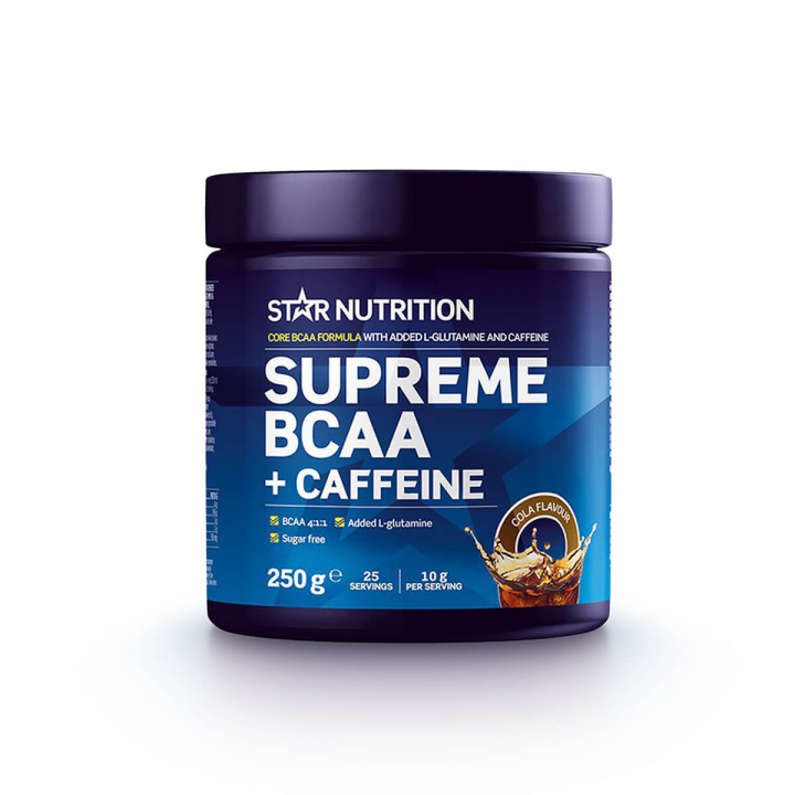 Supreme BCAA + Caffeine, 250 g, Cola i gruppen Kosttilskud / Aminosyrer hos Sportgymbutikken.dk (FM-SN6692C)