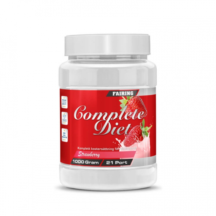 Tjek Complete Diet, 1 kg, Strawberry på SportGymButikken.dk