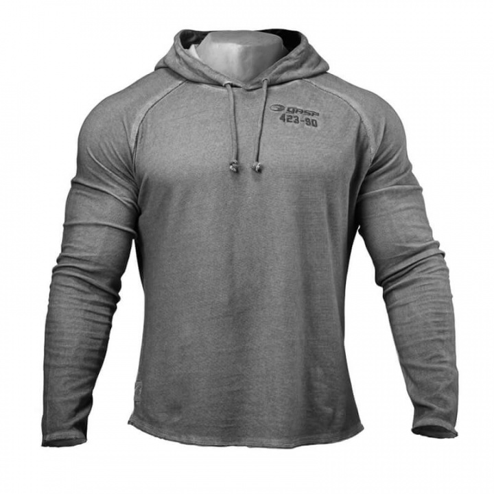 Tjek Heritage Hood, grå melange, GASP på SportGymButikken.dk