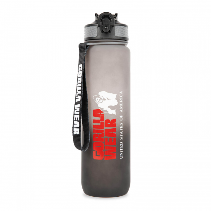 Tjek Gradient Water Bottle 1000 ml, sort/grå, Gorilla Wear på SportGymButikken.dk