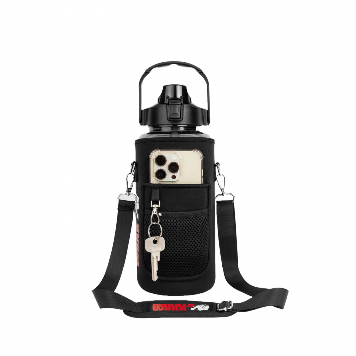 Water Bottle With Sleeve 2 L, black, Gorilla Wear i gruppen Sport & Fitness / Træningstilbehør / Vandflasker & Shakers hos Sportgymbutikken.dk (GW-99243-900)