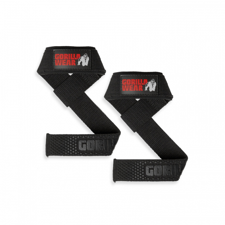 Padded Silicone Lifting Straps, black i gruppen Sport & Fitness / Træningstilbehør / Trækstropper & Greb hos Sportgymbutikken.dk (GW-99256-900)