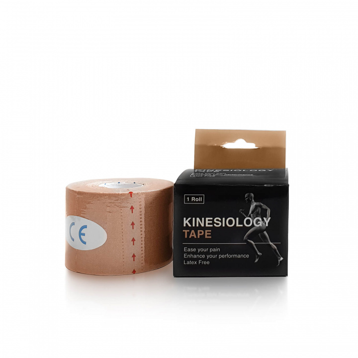 Se Kinesiology Tape, 5 cm x 4,5 m, beige på SportGymButikken.dk