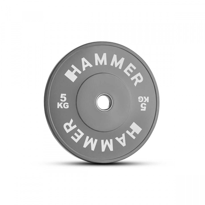 Bumper Vægtskive, 1 x 5 kg, Hammer i gruppen Styrke / Vægtskiver, stænger & låse / Vægtskiver 50 mm hos Sportgymbutikken.dk (HM-17051)