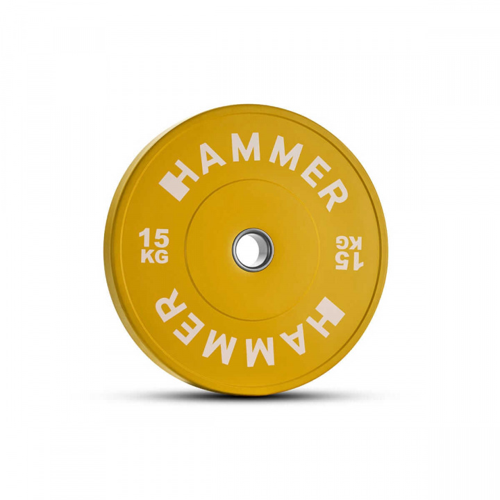 Bumper Vægtskive, 1 x 15 kg, Hammer i gruppen Styrke / Vægtskiver, stænger & låse / Vægtskiver 50 mm hos Sportgymbutikken.dk (HM-17053)