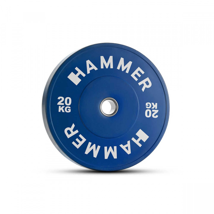 Bumper Vægtskive, 1 x 20 kg, Hammer i gruppen Styrke / Vægtskiver, stænger & låse / Vægtskiver 50 mm hos Sportgymbutikken.dk (HM-17054)