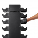 Hex håndvægtsæt med stativ, 10-par: 1 - 10 kg, Hammer