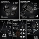 Boksepakke Sparring Professional, 80 cm