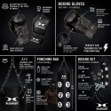 Boksepakke Sparring Professional, 80 cm