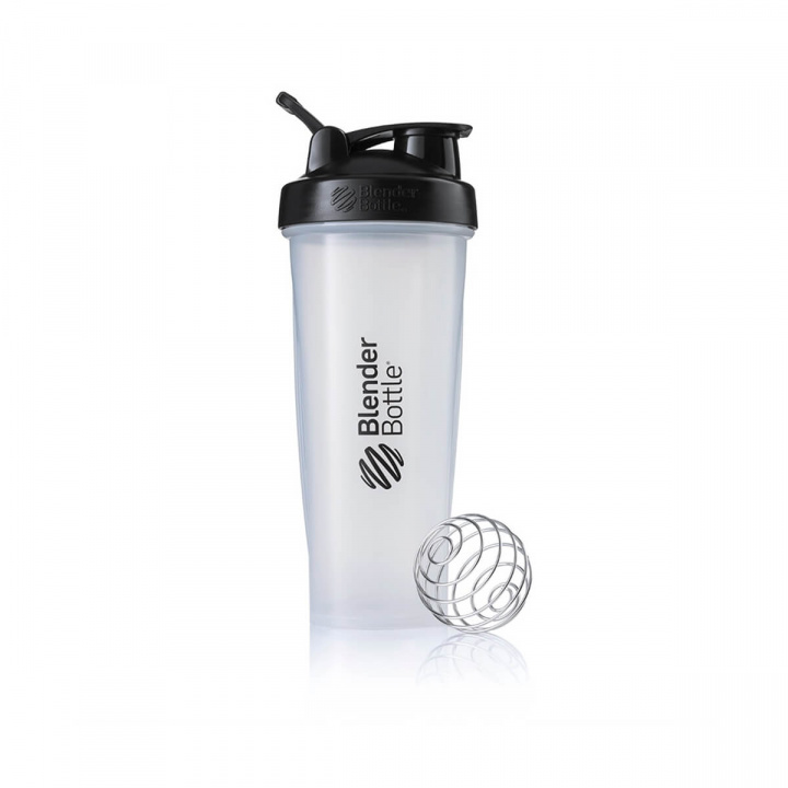 Blender Bottle Classic Loop, 820 ml, Clear Black i gruppen Sport & Fitness / Træningstilbehør / Vandflasker & Shakers hos Sportgymbutikken.dk (OP-bbcl8cb)